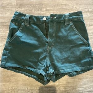 PacSun Green Cargo Shorts Relaxed Fit Corduroy